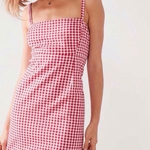 Urban Outfitters red gingham dress 🍄